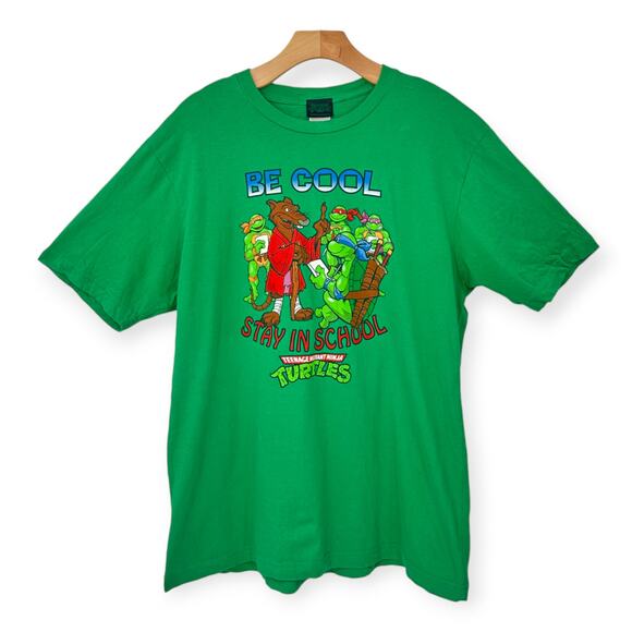 TMNT Teenage Mutant Ninja Turtles Retro Vintage 2006 Stay In School T-Shirt XL - Picture 1 of 5